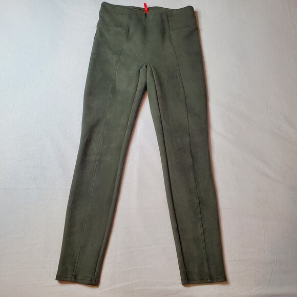 Spanx Women's Size M Faux Suede Leggings Green 20322R - Picture 4 of 8